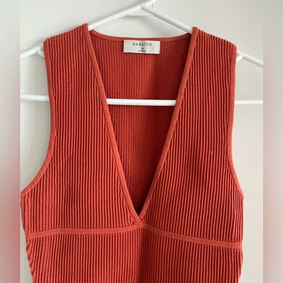 Babaton Deep V Ribbed Dress - XS - Picture 6 of 6